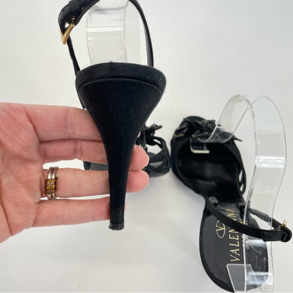 Valentino Garavani Beaded Satin Heels 39/9 - Picture 8 of 15